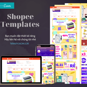 thiết kế templates trang trí shop online với canva