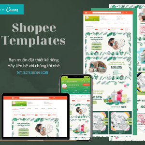 thiết kế templates trang trí shop online với canva
