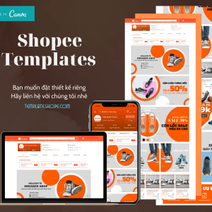 thiết kế templates trang trí shop online với canva
