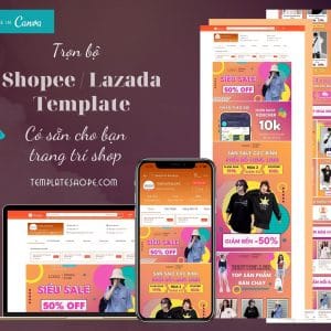 Template trang trí shopee/Lazada