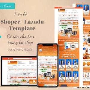 Template trang trí Shopee