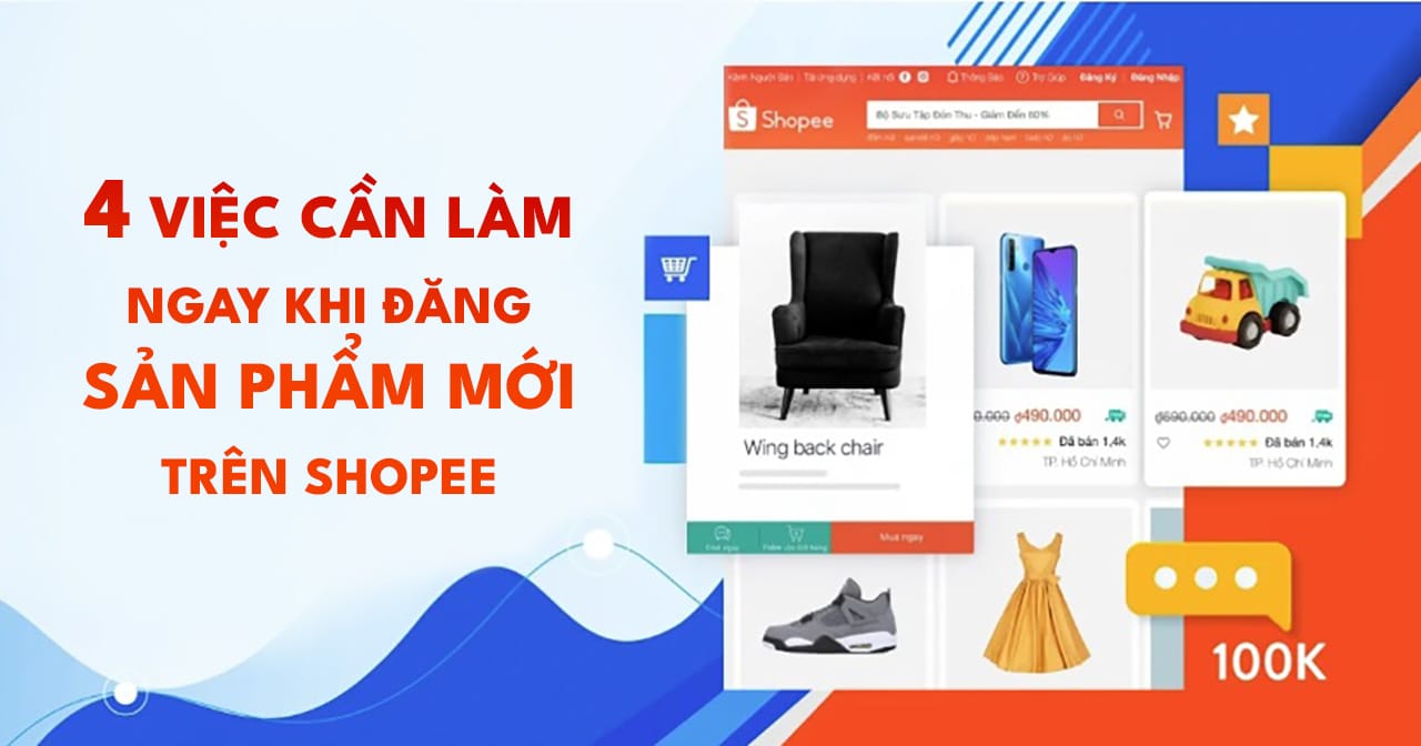 trang trí gian hàng Shopee